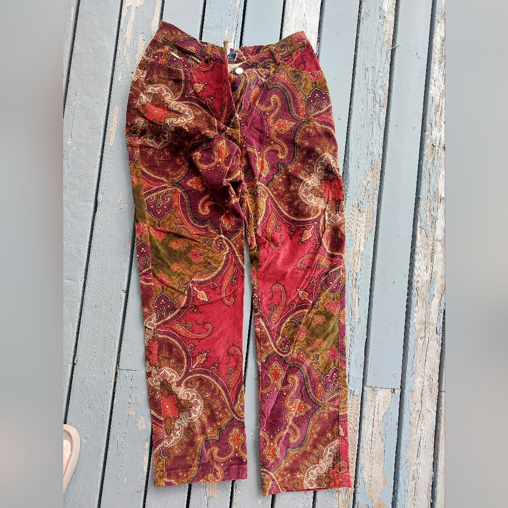 St. John Sport by Marie Gray Multicolor Paisley Pants